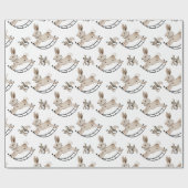 Vintages Kinderrockpferd Geschenkpapier (Flach)