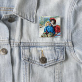 Vintages Kindersegeln Button (Beispiel)