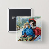 Vintages Kindersegeln Button (Vorne & Hinten)