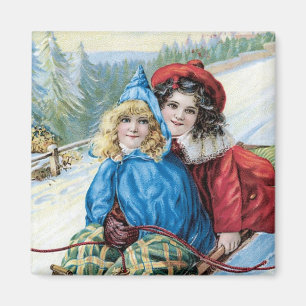 Vintages Kindersegeln Magnet