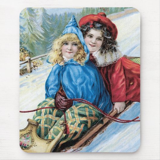 Vintages Kindersegeln Mousepad (Vorne)