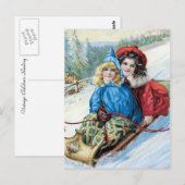 Vintages Kindersegeln Postkarte (Vorne/Hinten)