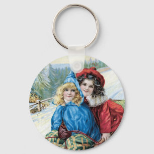 Vintages Kindersegeln Schlüsselanhänger