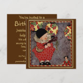 Vintages Kinderspiel Banjo Musik Geburtstagsparty Einladung (Vorne/Hinten)