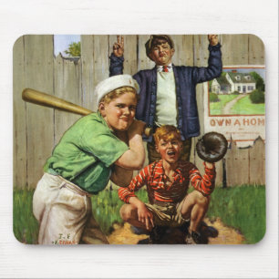 Vintages Kinderspiel SportBaseball-Spiel Mousepad