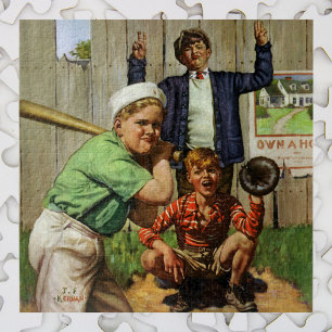 Vintages Kinderspiel SportBaseball-Spiel Puzzle