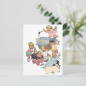 Vintages Kinderspielzeug Einladung (Stehend Vorderseite)