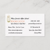 Vintages Kindertagesstätte nach Visitenkarte (Rückseite)