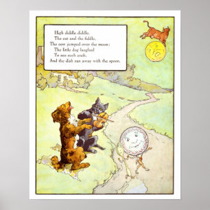 Vintages Kinderzimmer - Katze und Dose Poster
