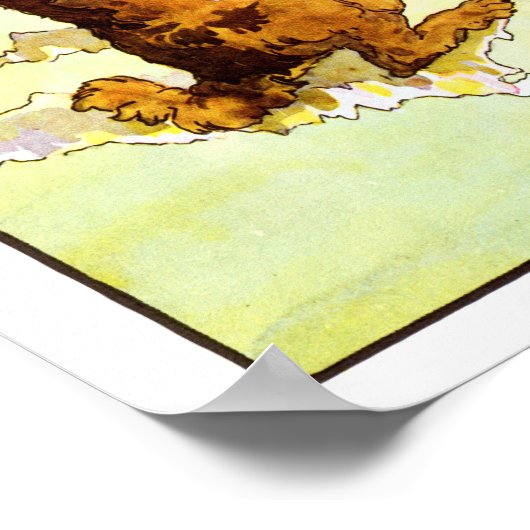 Vintages Kinderzimmer - Katze und Dose Poster (Ecke)