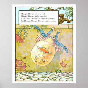 Vintages Kinderzimmer Print - Humpty Dumpty Poster
