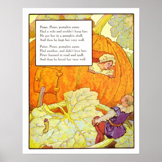 Vintages Kinderzimmer Print - Peter Pumpkin Eater Poster (Vorne)