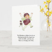 Vintages Kinderzimmer-Reim-Blumen-KinderBlackBerry Karte (Gelbe Blume)