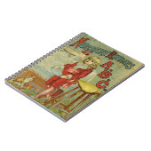 Vintages Kinderzimmer reimt Bucheinband ABC-Kinder Notizblock (Linke Seite)