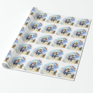 Vintages Kinderzimmer Rhyme Hey Diddle, Cat Fiddle Geschenkpapier