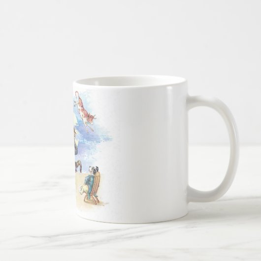 Vintages Kinderzimmer Rhyme Hey Diddle, Cat Fiddle Kaffeetasse (Rechts)