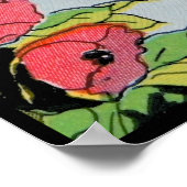 Vintages Kinderzimmer Rhyme Picture Grasshopper Poster (Ecke)