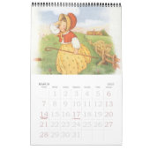 Vintages Kinderzimmer Rhymes, Muttergans Kalender (Mär 2027)