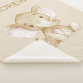 Vintages Kinderzimmer Sherpa Blanket mit Baby Elep Sherpadecke (3/4)