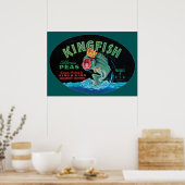 Vintages Kingfish Peakkordegel Poster (Küche)