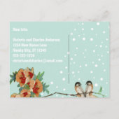 Vintages Kirschblossom, das wir bewegten Ankündigungspostkarte (Rückseite)