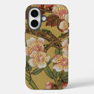 Vintages Kirschblühen asiatische japanische Blume iPhone 16 Hülle