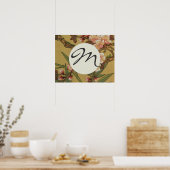 Vintages Kirschblühen asiatische japanische Blume Poster (Küche)