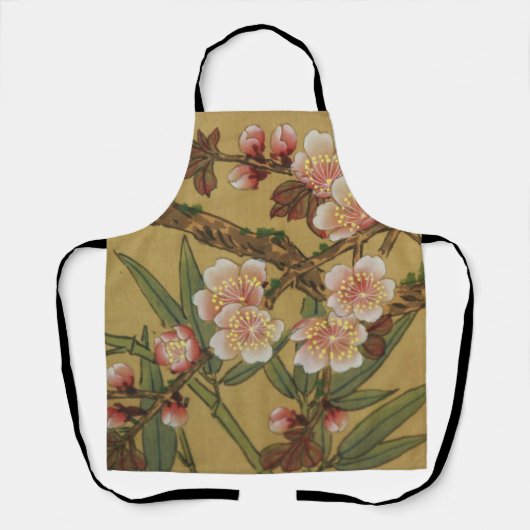 Vintages Kirschblühen asiatische japanische Blume Schürze (Vorderseite)