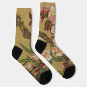 Vintages Kirschblühen asiatische japanische Blume Socken (Rechts)