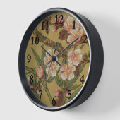 Vintages Kirschblühen asiatische japanische Blume Uhr (Winkel)