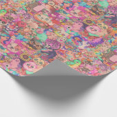 Vintages Kitsch Collage Packing oder DecoPage Papi Geschenkpapier (Ecke)