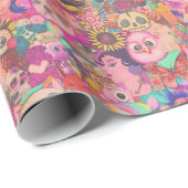 Vintages Kitsch Collage Packing oder DecoPage Papi Geschenkpapier (Rolleneckpunkt)