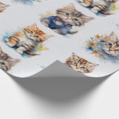 Vintages Kitten Packpapier. Geschenkpapier (Ecke)