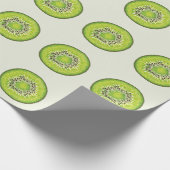 Vintages Kiwi-Slice-Muster. Geschenkpapier (Ecke)