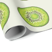 Vintages Kiwi-Slice-Muster. Geschenkpapier (Rolleneckpunkt)