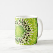 Vintages Kiwi-Slice-Muster. Kaffeetasse (VorderseiteRechts)