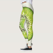 Vintages Kiwi-Slice-Muster. Leggings (Links)