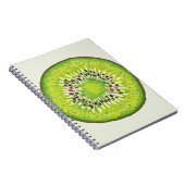 Vintages Kiwi-Slice-Muster. Notizblock (Rechte Seite)