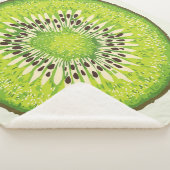 Vintages Kiwi-Slice-Muster. Sherpadecke (3/4)