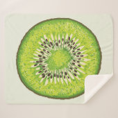 Vintages Kiwi-Slice-Muster. Sherpadecke (Vorderseite (Horizontal))