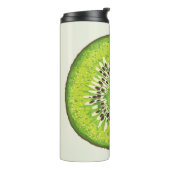Vintages Kiwi-Slice-Muster. Thermosbecher (Nach links gedreht)