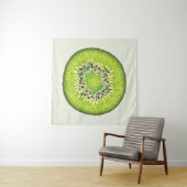 Vintages Kiwi-Slice-Muster. Wandteppich (Beispiel (Horizontal))