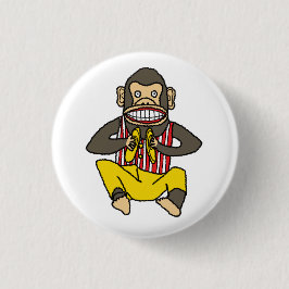 Vintages Klappen von Affenspielzeug Button
