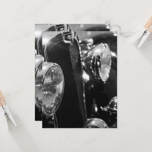 Vintages klassisches Auto (Vorderseite/Rückseite Beispiel)