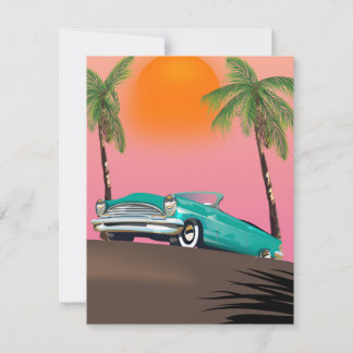 Vintages klassisches Auto im Paradies