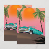 Vintages klassisches Auto im Paradies (Vorne/Hinten)