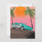 Vintages klassisches Auto im Paradies (Rückseite)