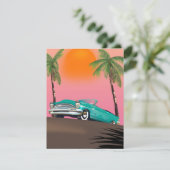 Vintages klassisches Auto im Paradies (Stehend Vorderseite)