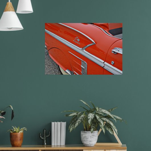 Vintages Klassisches Auto Impala Nah Poster (Wohnzimmer 1)