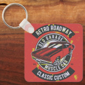 Vintages klassisches Auto Schlüsselanhänger (Vorderseite)